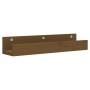 Wall shelves 2 units made of pine wood in honey brown color 50x12x9 cm by vidaXL, Shelves and shelves - Ref: Foro24-823587, P...