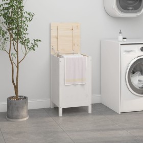 Solid white pine wood laundry trunk 44x44x76 cm by vidaXL, Laundry baskets - Ref: Foro24-823575, Price: 93,85 €, Discount: %