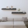 Wall shelves 2 units solid pine wood gray 80x12x9 cm by vidaXL, Shelves and shelves - Ref: Foro24-823591, Price: 34,67 €, Dis...