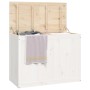 Solid white pine laundry chest 88.5x44x66 cm by vidaXL, Laundry baskets - Ref: Foro24-823570, Price: 127,12 €, Discount: %