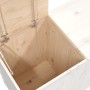 Solid white pine laundry chest 88.5x44x66 cm by vidaXL, Laundry baskets - Ref: Foro24-823570, Price: 127,12 €, Discount: %