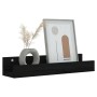 Wall shelves 2 pcs solid black pine wood 50x12x9 cm by vidaXL, Shelves and shelves - Ref: Foro24-823588, Price: 22,02 €, Disc...