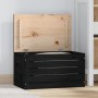 Caja de almacenaje madera maciza de pino negro 59,5x36,5x33 cm de vidaXL, Armarios y almacenamiento - Ref: Foro24-823618, Pre...