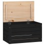 Solid black pine wood storage box 59.5x36.5x33 cm by vidaXL, Closets and storage - Ref: Foro24-823618, Price: 48,59 €, Discou...