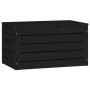 Caja de almacenaje madera maciza de pino negro 59,5x36,5x33 cm de vidaXL, Armarios y almacenamiento - Ref: Foro24-823618, Pre...