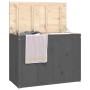 Laundry trunk solid gray pine wood 88.5x44x66 cm by vidaXL, Laundry baskets - Ref: Foro24-823571, Price: 139,67 €, Discount: %