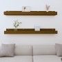 Wall shelves 2 pcs honey brown pine wood 110x12x9 cm by vidaXL, Shelves and shelves - Ref: Foro24-823597, Price: 35,99 €, Dis...