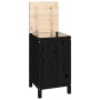 Baúl para la colada madera maciza de pino negro 44x44x76 cm de vidaXL, Cestas para ropa - Ref: Foro24-823578, Precio: 74,00 €...