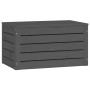 Caja de almacenaje madera maciza de pino gris 59,5x36,5x33 cm de vidaXL, Armarios y almacenamiento - Ref: Foro24-823616, Prec...