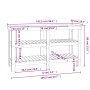 Werkbank aus massivem grauem Kiefernholz, 142,5 x 50 x 80 cm von vidaXL, Arbeitstische - Ref: Foro24-823651, Preis: 174,31 €,...