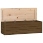 Caja almacenaje madera maciza pino marrón miel 109x36,5x33 cm de vidaXL, Armarios y almacenamiento - Ref: Foro24-823627, Prec...