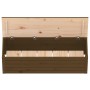 Caja almacenaje madera maciza pino marrón miel 109x36,5x33 cm de vidaXL, Armarios y almacenamiento - Ref: Foro24-823627, Prec...