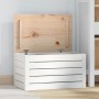 Solid white pine storage box 59.5x36.5x33 cm by vidaXL, Closets and storage - Ref: Foro24-823615, Price: 70,05 €, Discount: %