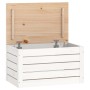 Caja de almacenaje madera maciza de pino blanco 59,5x36,5x33 cm de vidaXL, Armarios y almacenamiento - Ref: Foro24-823615, Pr...