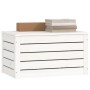 Caja de almacenaje madera maciza de pino blanco 59,5x36,5x33 cm de vidaXL, Armarios y almacenamiento - Ref: Foro24-823615, Pr...