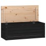 Caja de almacenaje madera maciza de pino negro 89x36,5x33 cm de vidaXL, Armarios y almacenamiento - Ref: Foro24-823623, Preci...