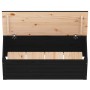 Caja de almacenaje madera maciza de pino negro 89x36,5x33 cm de vidaXL, Armarios y almacenamiento - Ref: Foro24-823623, Preci...