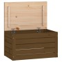 Caja almacenaje madera maciza pino marrón miel 59,5x36,5x33 cm de vidaXL, Armarios y almacenamiento - Ref: Foro24-823617, Pre...