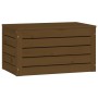 Caja almacenaje madera maciza pino marrón miel 59,5x36,5x33 cm de vidaXL, Armarios y almacenamiento - Ref: Foro24-823617, Pre...