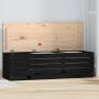 Caja de almacenaje madera maciza de pino negro 109x36,5x33 cm de vidaXL, Armarios y almacenamiento - Ref: Foro24-823628, Prec...