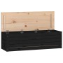 Caja de almacenaje madera maciza de pino negro 109x36,5x33 cm de vidaXL, Armarios y almacenamiento - Ref: Foro24-823628, Prec...