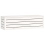 Caja de almacenaje madera maciza de pino blanco 109x36,5x33 cm de vidaXL, Armarios y almacenamiento - Ref: Foro24-823625, Pre...