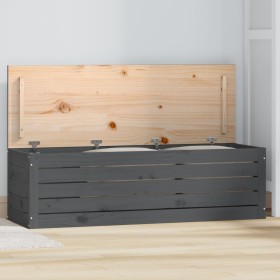 Solid gray pine wood storage box 109x36.5x33 cm by vidaXL, Closets and storage - Ref: Foro24-823626, Price: 103,50 €, Discoun...