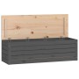 Caja de almacenaje madera maciza de pino gris 109x36,5x33 cm de vidaXL, Armarios y almacenamiento - Ref: Foro24-823626, Preci...