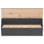 Caja de almacenaje madera maciza de pino gris 109x36,5x33 cm de vidaXL, Armarios y almacenamiento - Ref: Foro24-823626, Preci...