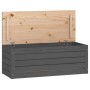 Caja de almacenaje madera maciza de pino gris 89x36,5x33 cm de vidaXL, Armarios y almacenamiento - Ref: Foro24-823621, Precio...