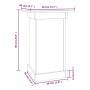 Soporte para plantas madera maciza de pino gris 40x40x60 cm de vidaXL, Soportes para macetas - Ref: Foro24-823631, Precio: 56...