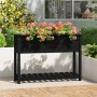 Planter with shelf solid black pine wood 111.5x34.5x81 cm by vidaXL, Pots and planters - Ref: Foro24-823770, Price: 92,94 €, ...