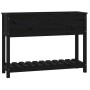 Planter with shelf solid black pine wood 111.5x34.5x81 cm by vidaXL, Pots and planters - Ref: Foro24-823770, Price: 92,94 €, ...