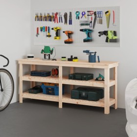 Solid pine wood workbench 181x50x80 cm by vidaXL, Work tables - Ref: Foro24-823654, Price: 174,70 €, Discount: %