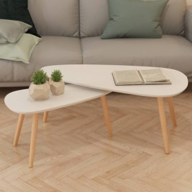 Coffee tables 2 units solid white pine wood by vidaXL, Coffee table - Ref: Foro24-244731, Price: 89,90 €, Discount: %