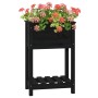 Solid black pine wood planter 54x34.5x81 cm by vidaXL, Pots and planters - Ref: Foro24-823756, Price: 54,99 €, Discount: %