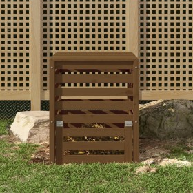 Solid honey brown pine wood composter 63.5x63.5x77.5 cm by vidaXL, Composters - Ref: Foro24-823811, Price: 110,99 €, Discount: %