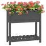 Planter with shelf solid gray pine wood 82.5x34.5x81 cm by vidaXL, Pots and planters - Ref: Foro24-823761, Price: 75,63 €, Di...