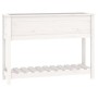 Planter with solid pine wood shelf in white, 111.5x34.5x81cm by vidaXL, Pots and planters - Ref: Foro24-823767, Price: 113,27...