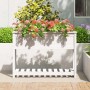 Planter with solid pine wood shelf in white, 111.5x34.5x81cm by vidaXL, Pots and planters - Ref: Foro24-823767, Price: 113,27...