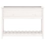 Planter with solid pine wood shelf in white, 111.5x34.5x81cm by vidaXL, Pots and planters - Ref: Foro24-823767, Price: 113,27...