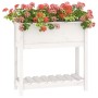 Planter with shelf solid white pine wood 82.5x34.5x81 cm by vidaXL, Pots and planters - Ref: Foro24-823760, Price: 75,24 €, D...