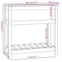 Pflanzgefäß mit Ablage aus massivem schwarzem Kiefernholz, 82,5 x 34,5 x 81 cm von vidaXL, Töpfe und Pflanzgefäße - Ref: Foro...