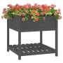 Planter with shelf solid gray pine wood 82.5x82.5x81 cm by vidaXL, Pots and planters - Ref: Foro24-823796, Price: 102,74 €, D...