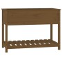 Planter with solid pine wood shelf in brown, 111.5x54x81 cm. by vidaXL, Pots and planters - Ref: Foro24-823790, Price: 97,99 ...