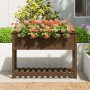 Planter with solid pine wood shelf in brown, 111.5x54x81 cm. by vidaXL, Pots and planters - Ref: Foro24-823790, Price: 97,99 ...