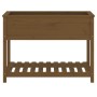 Planter with solid pine wood shelf in brown, 111.5x54x81 cm. by vidaXL, Pots and planters - Ref: Foro24-823790, Price: 97,99 ...