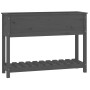 Planter with shelf solid gray pine wood 111.5x34.5x81 cm by vidaXL, Pots and planters - Ref: Foro24-823768, Price: 92,94 €, D...