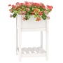 Planter with shelf solid white pine wood 54x54x81 cm by vidaXL, Pots and planters - Ref: Foro24-823774, Price: 64,99 €, Disco...