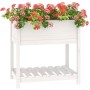 Planter with shelf solid white pine wood 82.5x54x81cm by vidaXL, Pots and planters - Ref: Foro24-823781, Price: 82,21 €, Disc...